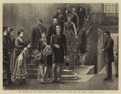 El Compromiso del Duque de Connaught, Llegada del Duque y la Princesa Margarita a Dover de George Goodwin Kilburne